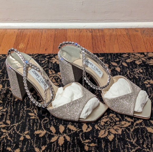 Jimmy Choo Crystal Embellished Sandals - Picture 2 of 8